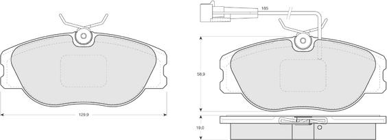 Procodis France PF1244 - Тормозные колодки, дисковые, комплект unicars.by