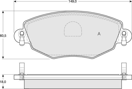 Procodis France PF1258 - Тормозные колодки, дисковые, комплект unicars.by