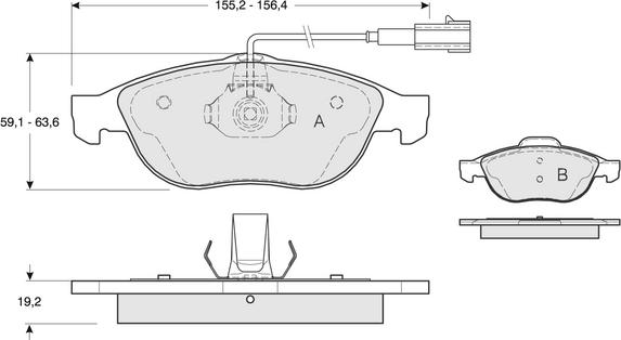 Procodis France PF1269 - Тормозные колодки, дисковые, комплект unicars.by