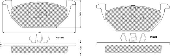 Procodis France PF1210 - Тормозные колодки, дисковые, комплект unicars.by