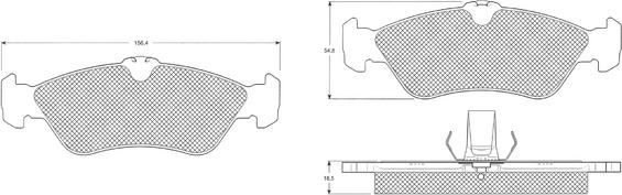 Procodis France PF1232 - Тормозные колодки, дисковые, комплект unicars.by