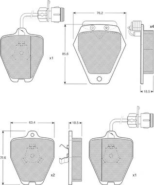 Procodis France PF1226 - Тормозные колодки, дисковые, комплект unicars.by