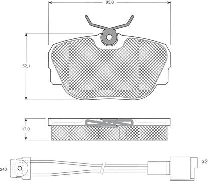 Procodis France PF12201 - Тормозные колодки, дисковые, комплект unicars.by