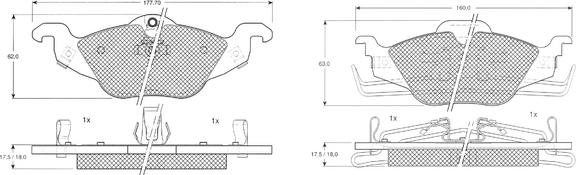 Procodis France PF1221 - Тормозные колодки, дисковые, комплект unicars.by