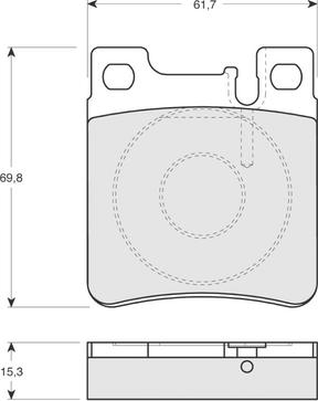 Chrysler 00K05143633AB - Тормозные колодки, дисковые, комплект unicars.by