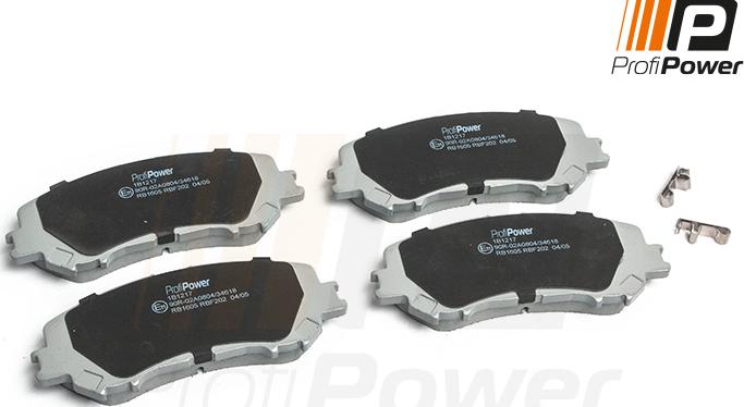 ProfiPower 1B1217 - Тормозные колодки, дисковые, комплект unicars.by