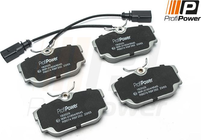 ProfiPower 1B2029 - Тормозные колодки, дисковые, комплект unicars.by