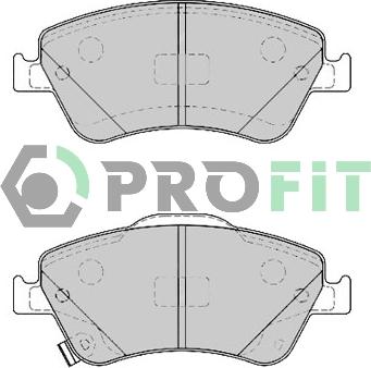 Profit 5000-4046 - Тормозные колодки, дисковые, комплект unicars.by