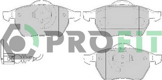 Profit 5000-1463 - Тормозные колодки, дисковые, комплект unicars.by