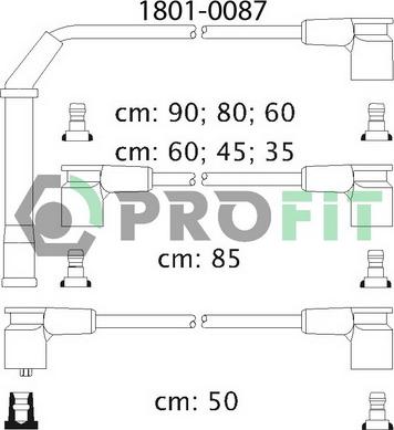 Profit 1801-0087 - Комплект проводов зажигания unicars.by