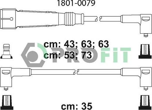 Profit 1801-0079 - Комплект проводов зажигания unicars.by