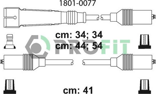 Profit 1801-0077 - Комплект проводов зажигания unicars.by