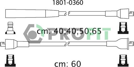 Profit 1801-0360 - Комплект проводов зажигания unicars.by