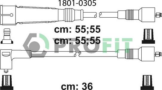 Profit 1801-0305 - Комплект проводов зажигания unicars.by