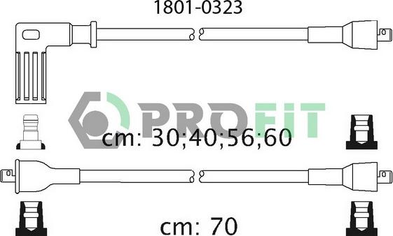 Profit 1801-0323 - Комплект проводов зажигания unicars.by