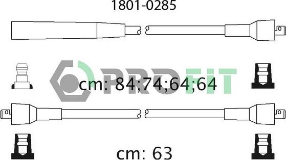 Profit 1801-0285 - Комплект проводов зажигания unicars.by