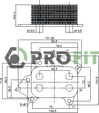 Profit 1745-0031 - Масляный радиатор, двигательное масло unicars.by