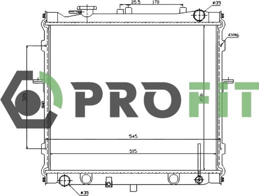 Profit 1740-0150 - Радиатор, охлаждение двигателя unicars.by