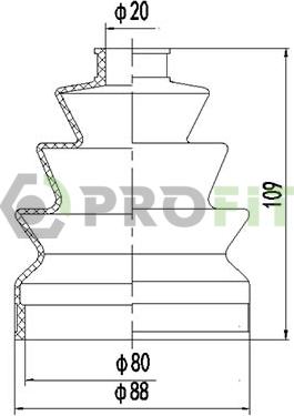 Profit 2810-0023 XLB - Пыльник, приводной вал unicars.by