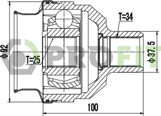 Profit 2810-3052 - Шарнирный комплект, ШРУС, приводной вал unicars.by