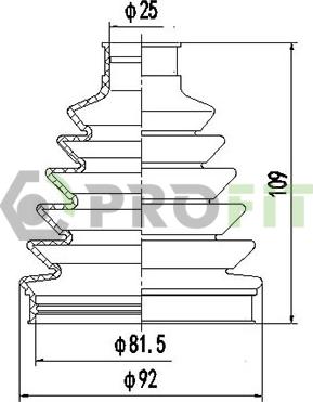 Profit 2710-0046 XLB - Пыльник, приводной вал unicars.by