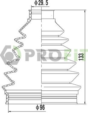 Profit 2710-0055 XLB - Пыльник, приводной вал unicars.by