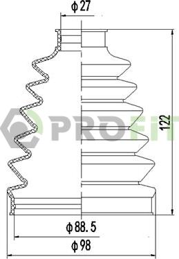 Profit 2710-0056 XLB - Пыльник, приводной вал unicars.by