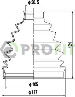 Profit 2710-0057 XLB - Пыльник, приводной вал unicars.by