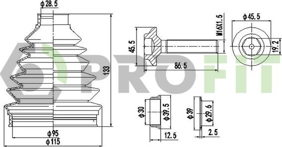 Profit 2710-0031 XLB - Пыльник, приводной вал unicars.by