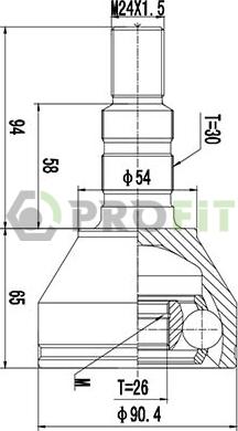 Profit 2710-1506 - Шарнирный комплект, ШРУС, приводной вал unicars.by