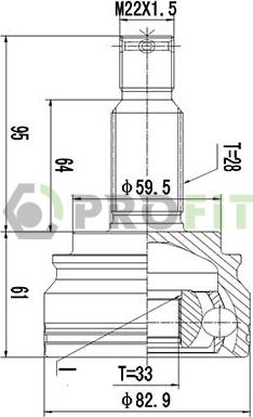 Profit 2710-3047 - Шарнирный комплект, ШРУС, приводной вал unicars.by