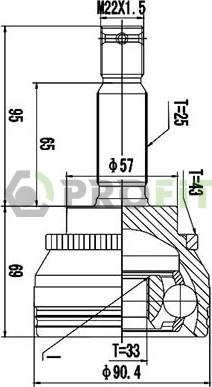 Profit 2710-3068 - Шарнирный комплект, ШРУС, приводной вал unicars.by