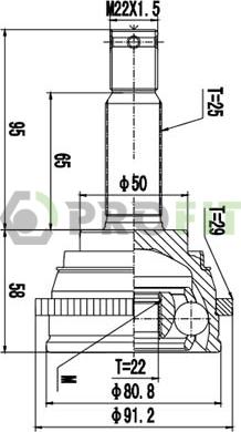 Profit 2710-2655 - Шарнирный комплект, ШРУС, приводной вал unicars.by