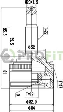 Profit 2710-2650 - Шарнирный комплект, ШРУС, приводной вал unicars.by