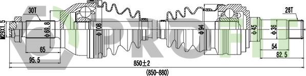Profit 2730-3027 - Приводной вал unicars.by