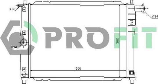 Profit PR 1106A2 - Радиатор, охлаждение двигателя unicars.by