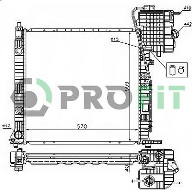 Profit PR 3560A1 - Радиатор, охлаждение двигателя unicars.by