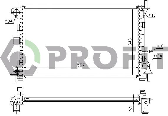 Profit PR 2563A3 - Радиатор, охлаждение двигателя unicars.by