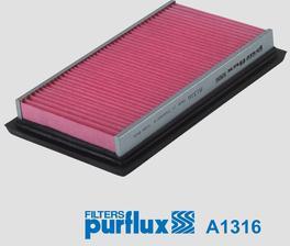 Purflux A1316 - Воздушный фильтр, двигатель unicars.by