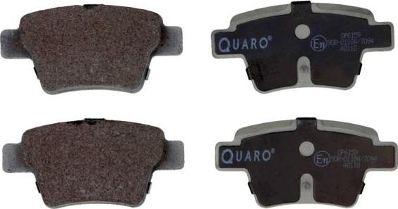 QUARO QP6159 - Тормозные колодки, дисковые, комплект unicars.by