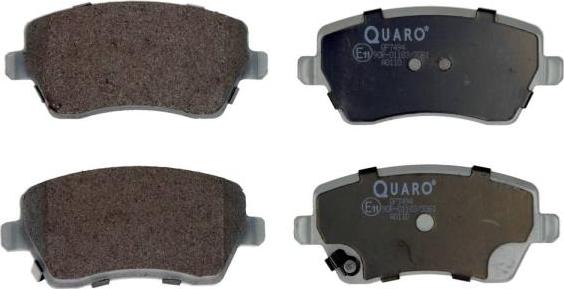 QUARO QP7494 - Тормозные колодки, дисковые, комплект unicars.by