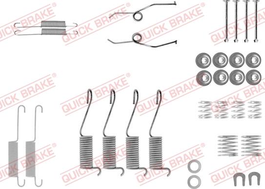 QUICK BRAKE 105-0697 - Комплектующие, барабанный тормозной механизм unicars.by