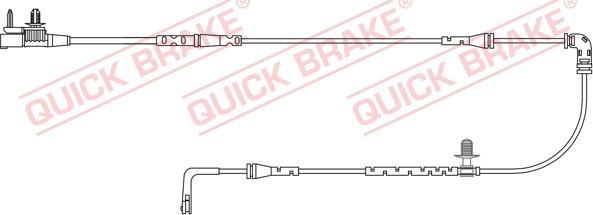 QUICK BRAKE WS 0414 A - Сигнализатор, износ тормозных колодок unicars.by