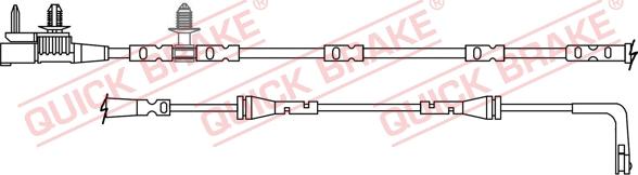 QUICK BRAKE WS 0412 A - Сигнализатор, износ тормозных колодок unicars.by