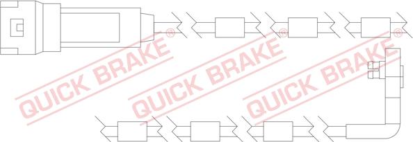 QUICK BRAKE WS 0128 A - Сигнализатор, износ тормозных колодок unicars.by