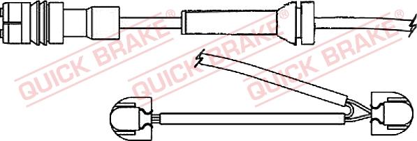 QUICK BRAKE WS 0350 A - Сигнализатор, износ тормозных колодок unicars.by