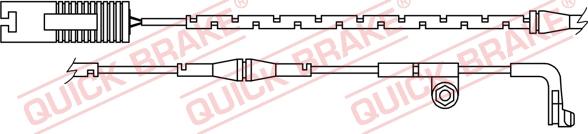 QUICK BRAKE WS 0222 B - Сигнализатор, износ тормозных колодок unicars.by