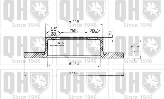 Quinton Hazell BDC4410 - Тормозной диск unicars.by