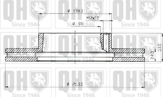 Quinton Hazell BDC4426 - Тормозной диск unicars.by