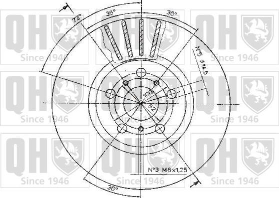 Quinton Hazell BDC4423 - Тормозной диск unicars.by